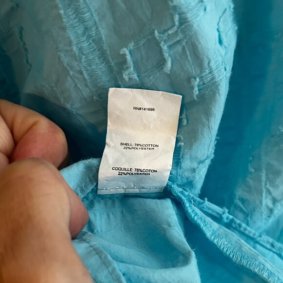 RAMY Brook New York Wendy Ruffle Top in SKY Blue SZ S - Picture 3 of 10